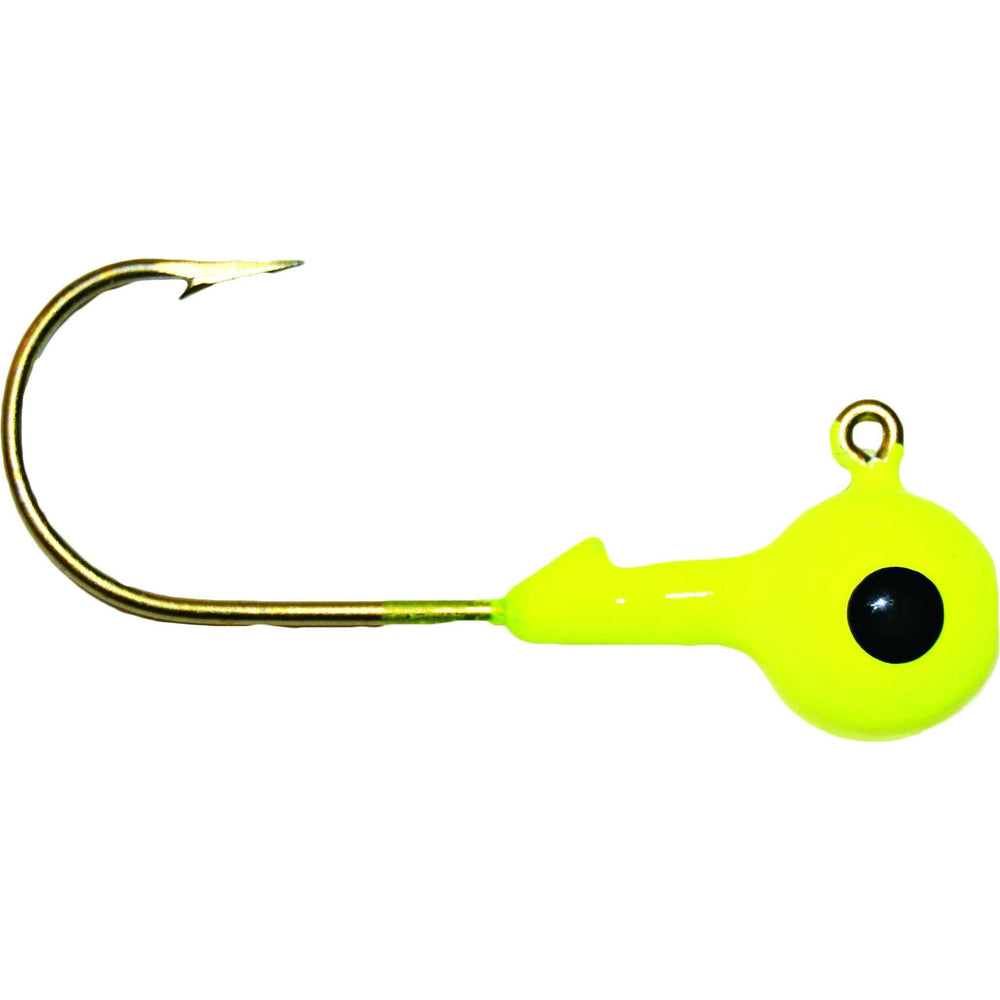 Mission Tackle Single Eye Round Head Jig 1/8 oz / Chartreuse