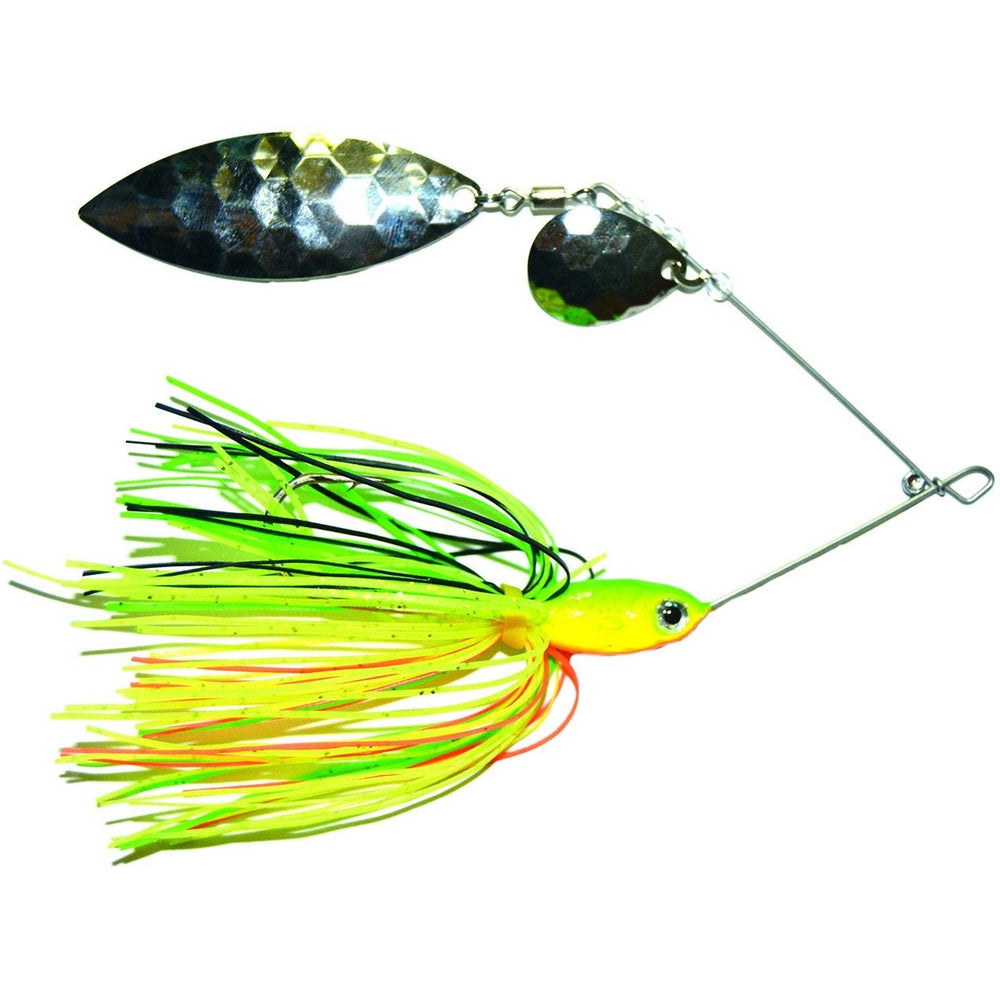 Mission Tackle Spinnerbait Tandem Spin 3/8 oz / Firetiger