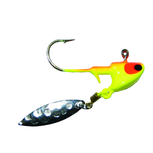 Mission Tackle Willow Wobbler 1/4 oz / Orange Chartreuse Mission Tackle Willow Wobbler 1/4 oz / Orange Chartreuse