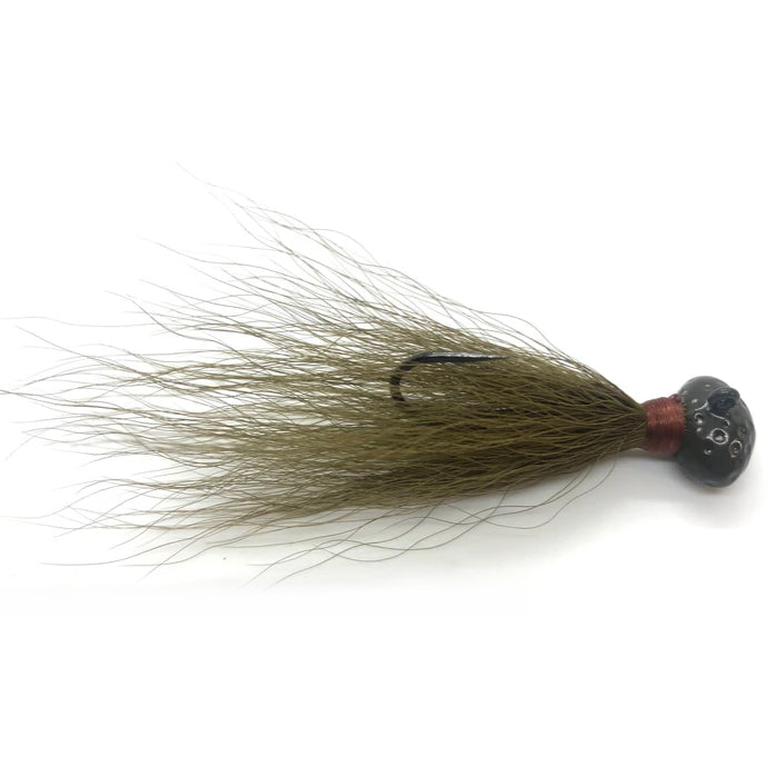 Venture Lures Football Head Hair Jig 1/4 oz / Olive