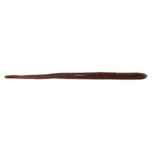 6'' Straight Tail Worm Oxblood Red Flake / 6"