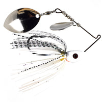 Bassman Spinnerbaits Compact Mag Willow 1/2 oz / Pearl/White