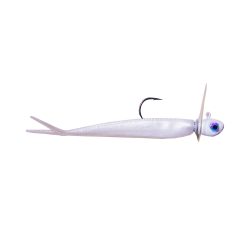 Pulse Fish Lures Pulse Jig with Bait - 2 Pack 3/8 oz / Pearl White