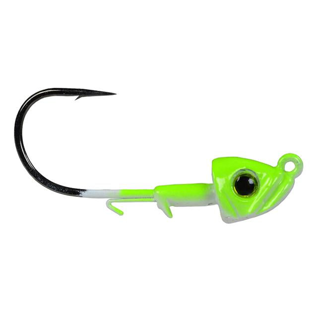 Picasso Lures Smart Mouth Plus Fish Head Jig 1/4 oz / Chartreuse/White / 4/0