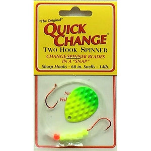 Spinner Rigs - EOL Double Hook / Chartreuse/Lime / #4 Colorado