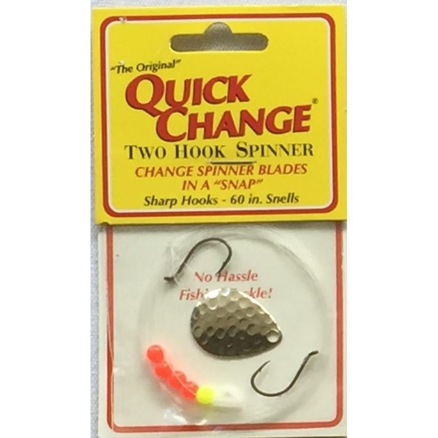 Quick Change Spinner Rigs - EOL Double Hook / Hammered Nickel / #4 Colorado