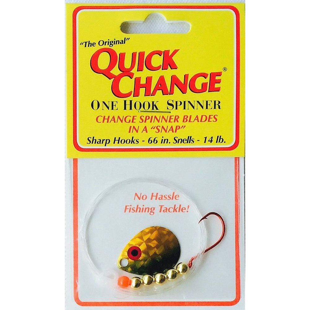 Quick Change Spinner Rigs - EOL Single Hook / Gold Shiner / #3 Colorado