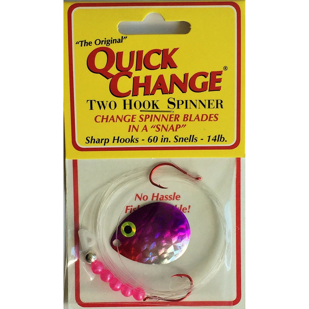 Quick Change Spinner Rigs - EOL Double Hook / Purple Cisco / #4 Colorado