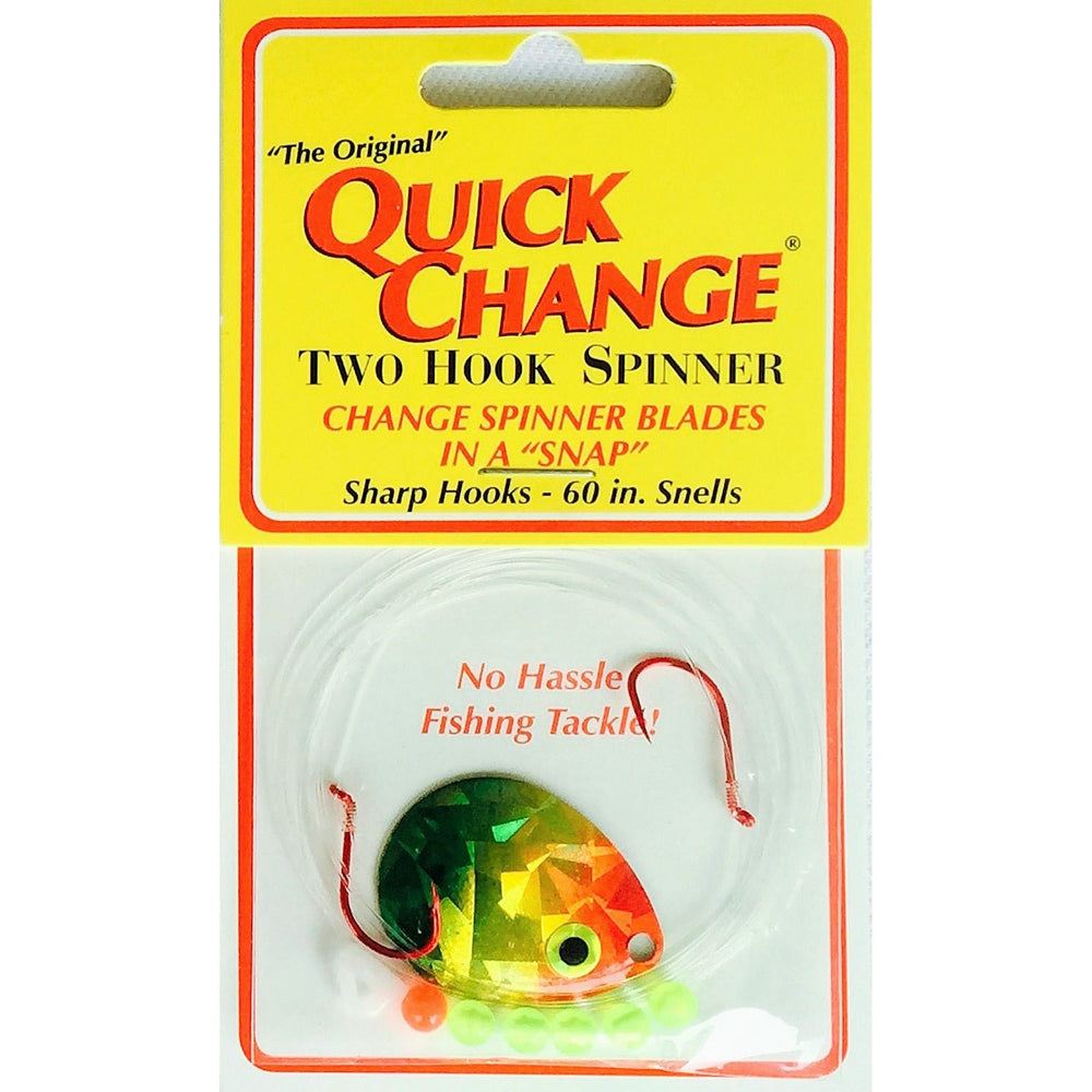 Quick Change Spinner Rigs - EOL Double Hook / Perch Firetiger / #4 Colorado