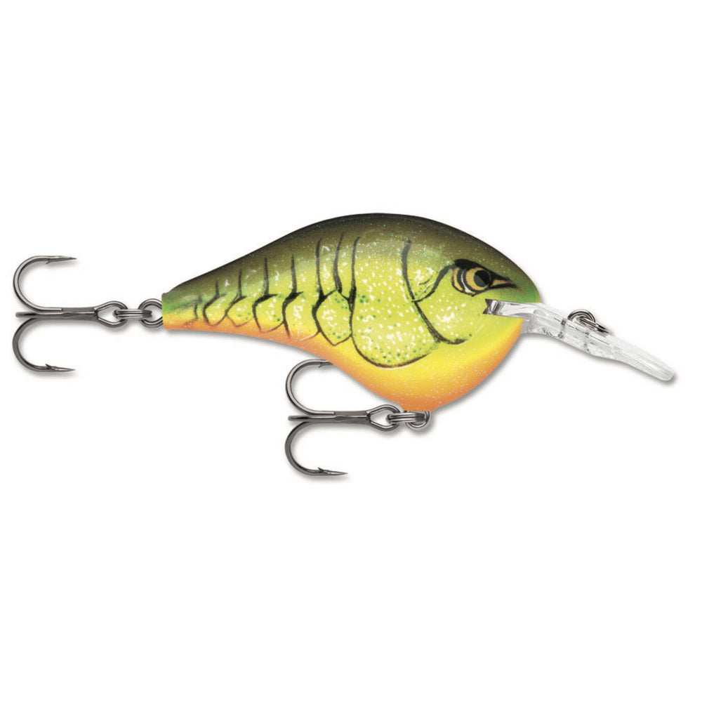 Rapala DT 6 Crankbait Chartreuse Rootbeer Crawdad / 2"