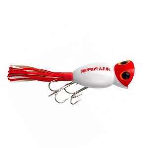 Hula Popper - EOL White Red Head / 2 1/4"