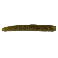 Roboworm Ned Worms Green Pumpkin Black Flake / 3"