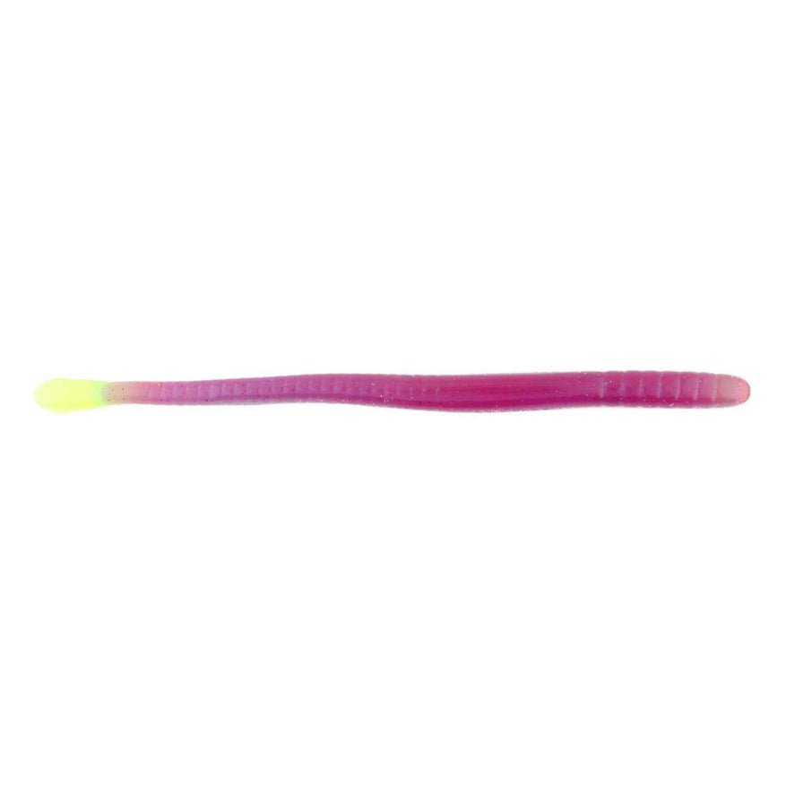 Roboworm 6'' Fat Straight Tail Worm Morning Dawn Red Chart Tail / 6"