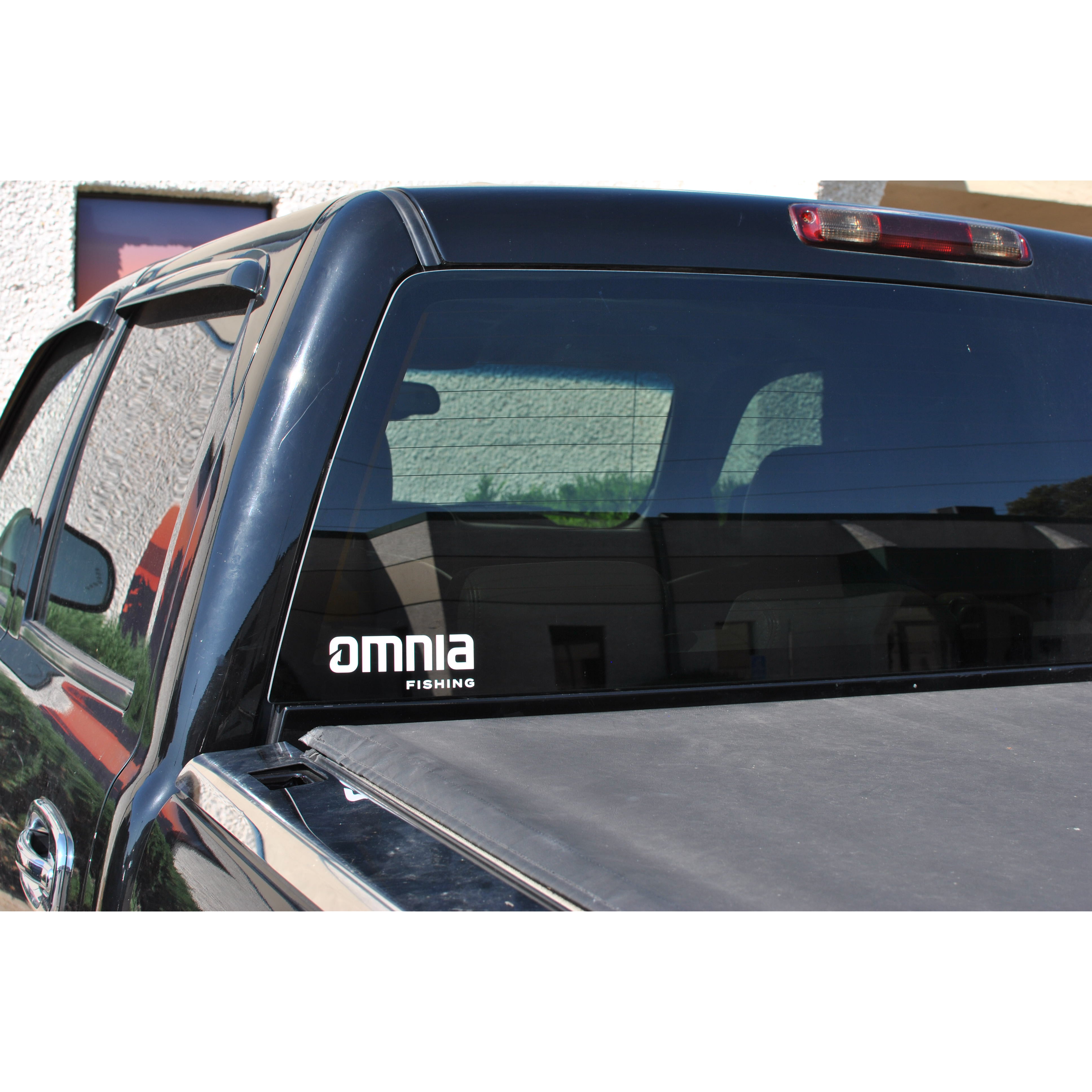Omnia Fishing Small Stacked Logo Window Sticker