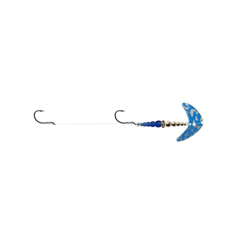 Mack's Lures Smile Blade Double Whammy Pro Series Rig - EOL Blue Silver / 1 1/2" Smile Blade