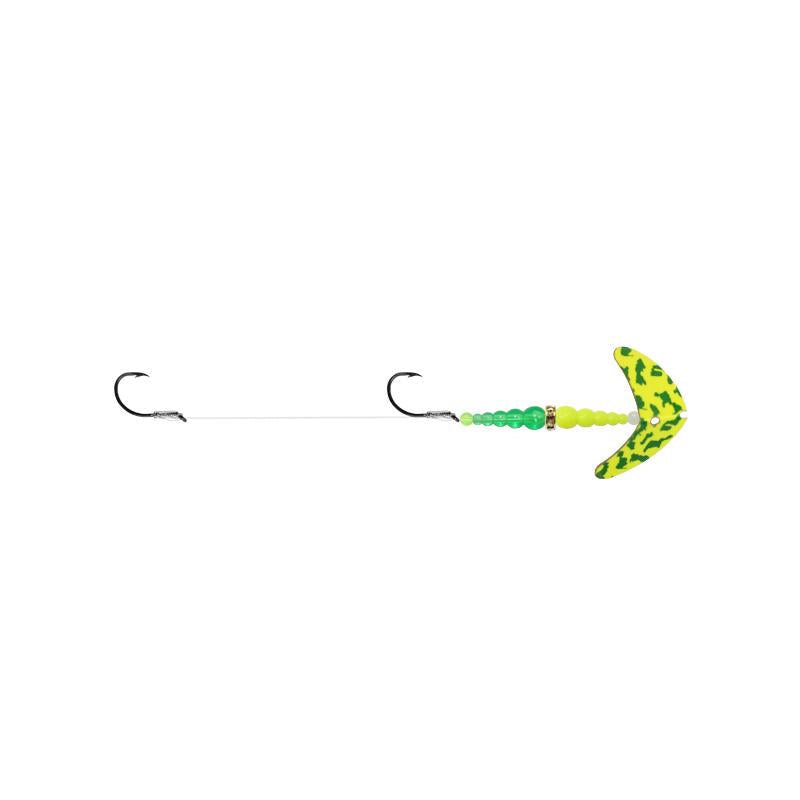 Mack's Lures Smile Blade Double Whammy Pro Series Rig - EOL Chartreuse Green / 1 1/2" Smile Blade