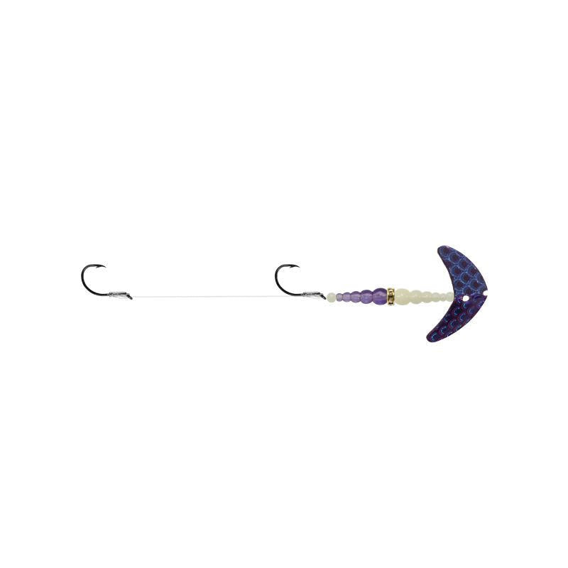 Mack's Lures Smile Blade Double Whammy Pro Series Rig - EOL Purple Scale / 1 1/2" Smile Blade