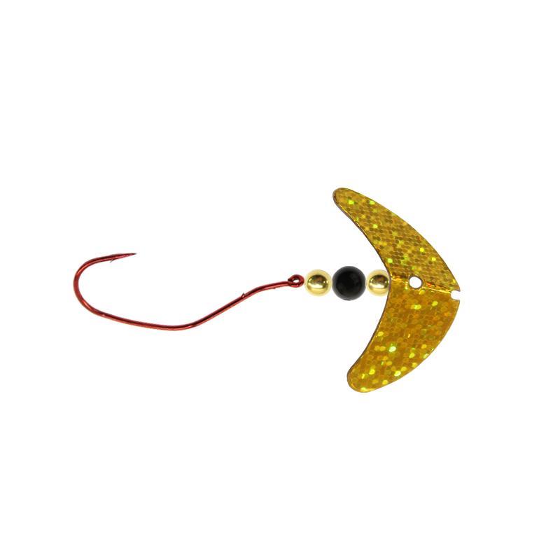 Mack's Lures Smile Blade Slow Death Rig - EOL Amber Sparkle / 1" Smile Blade