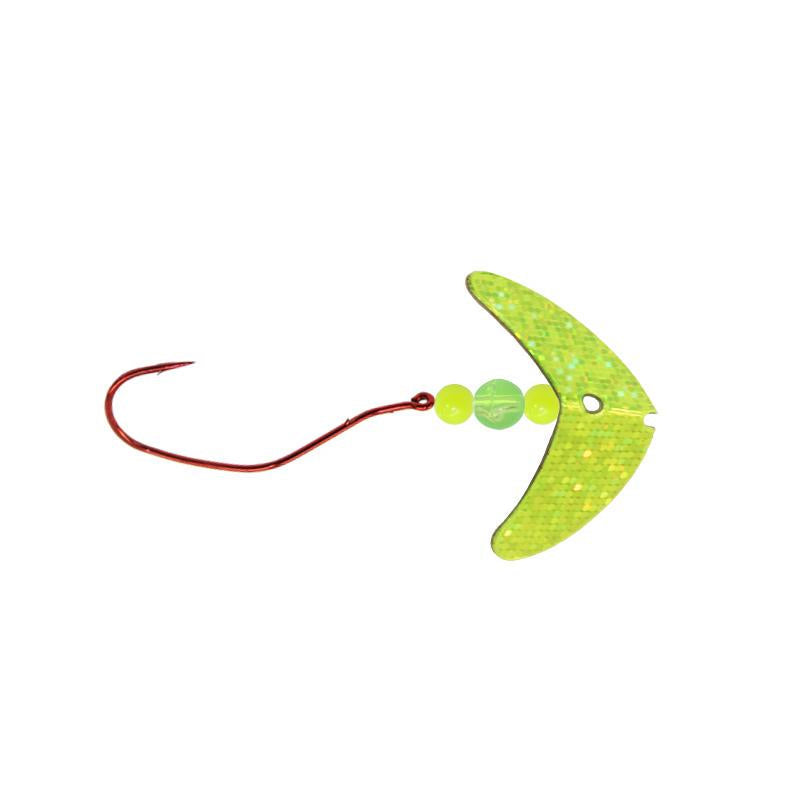 Mack's Lures Smile Blade Slow Death Rig - EOL Chart Sparkle / 1" Smile Blade