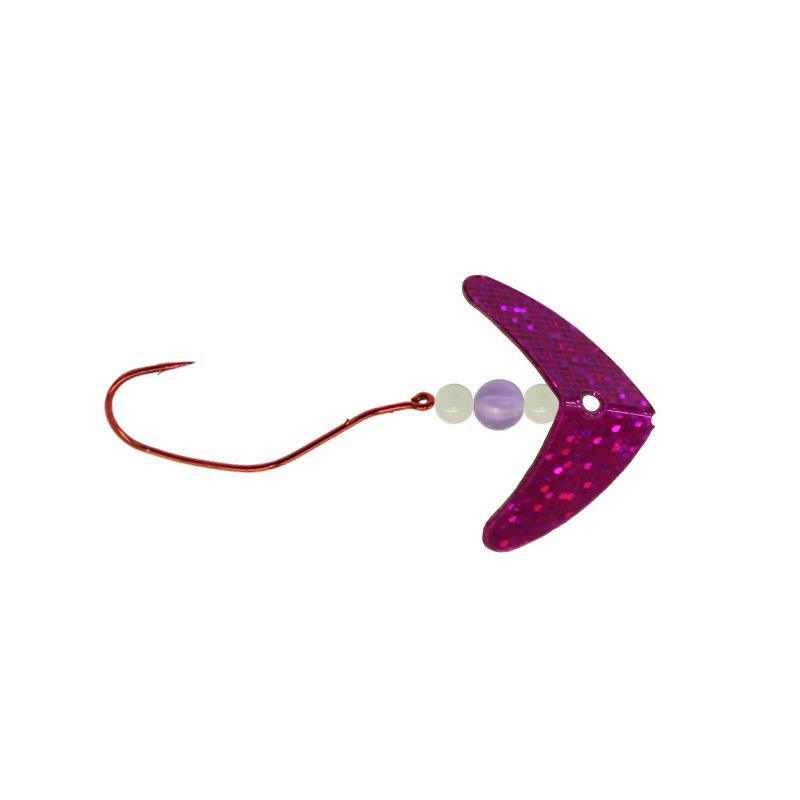 Mack's Lures Smile Blade Slow Death Rig - EOL Dark Cerise / 1" Smile Blade