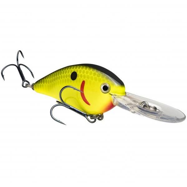 Strike King KVD 1.5 Flatside Crankbait Black Back Chartreuse / 2 1/4"