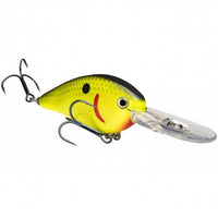 Strike King KVD 1.5 Flatside Crankbait Black Back Chartreuse / 2 1/4"