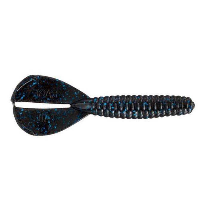 Strike King Rage Menace Grub Black Blue Flake / 3 1/2"