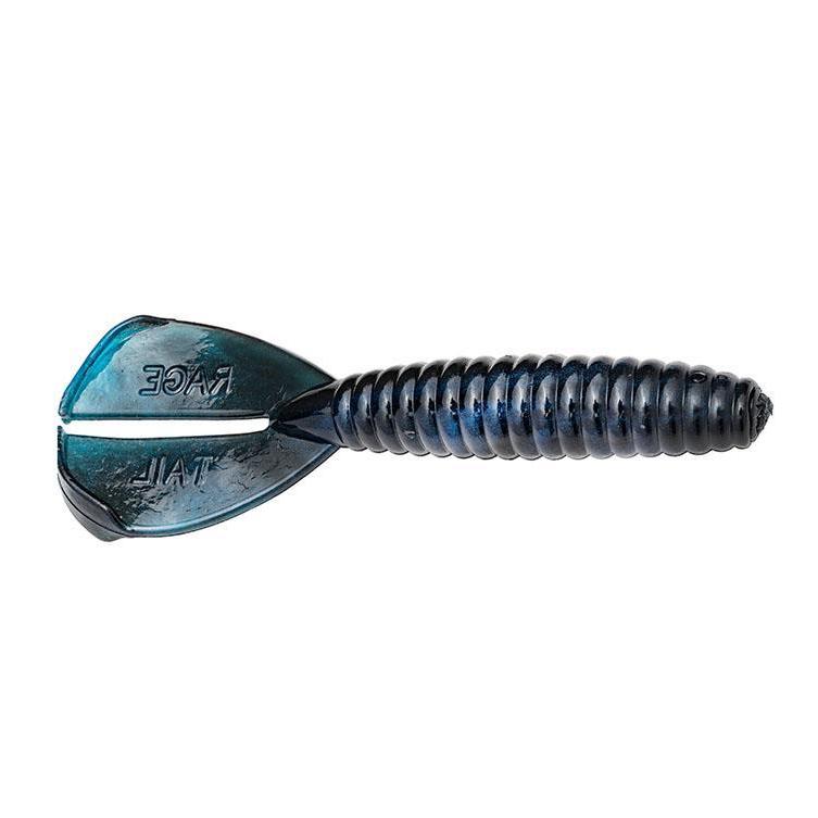 Strike King Rage Menace Grub Black Blue Swirl / 4"