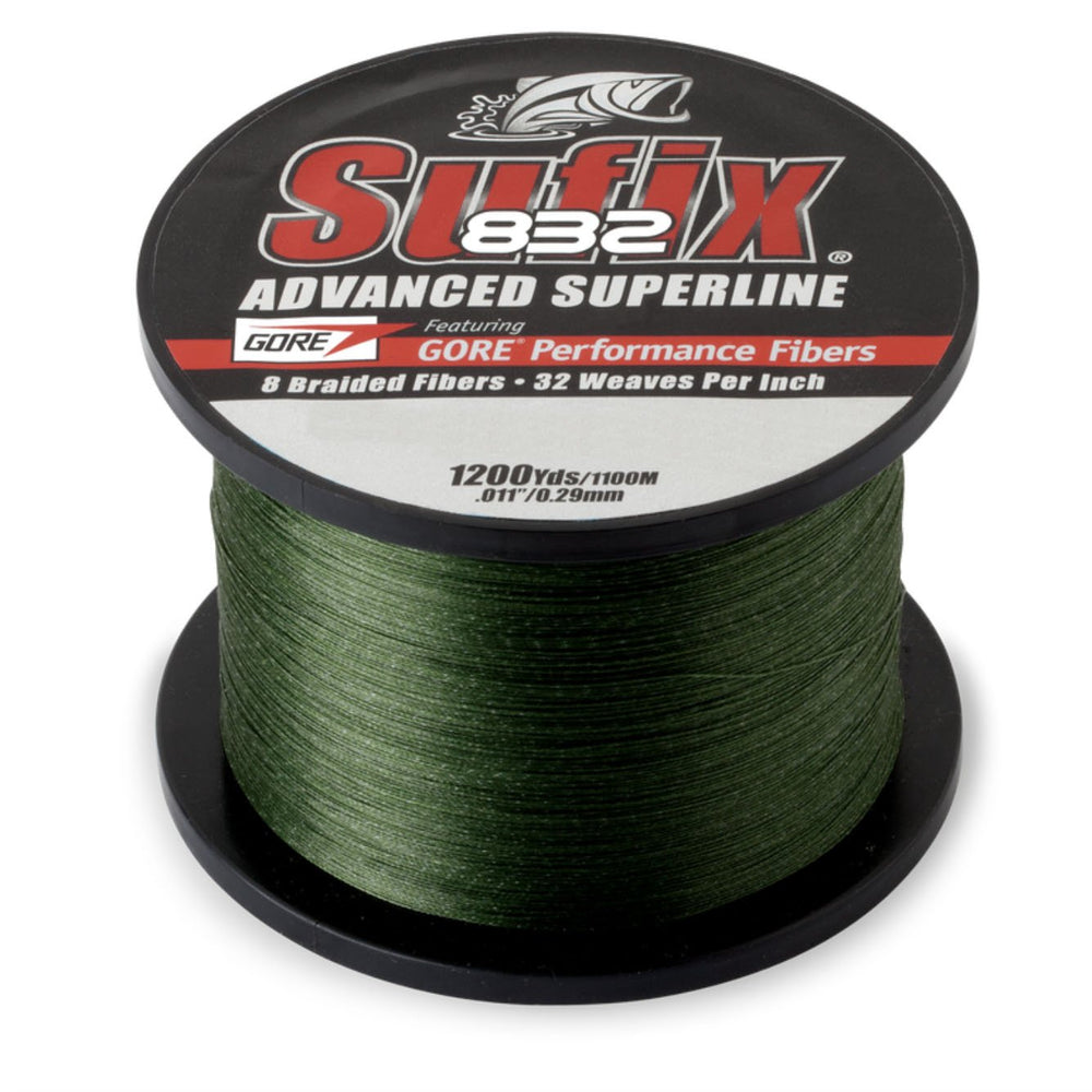 Sufix 832 Braid 40lb / Low-Vis Green / 1200 Yards