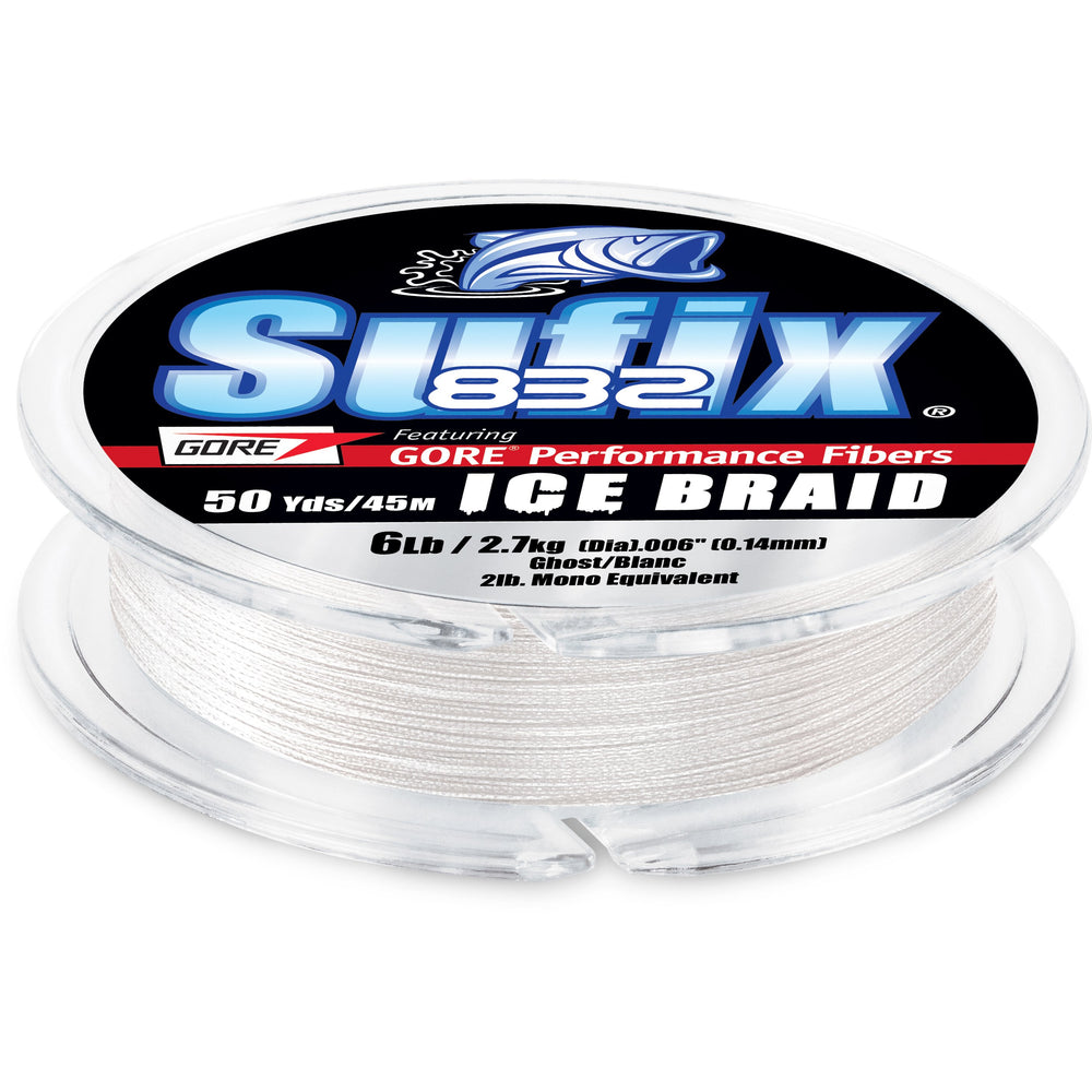 Sufix 832 Performance Ice Braid - EOL 4lb / Ghost / 50 Yards