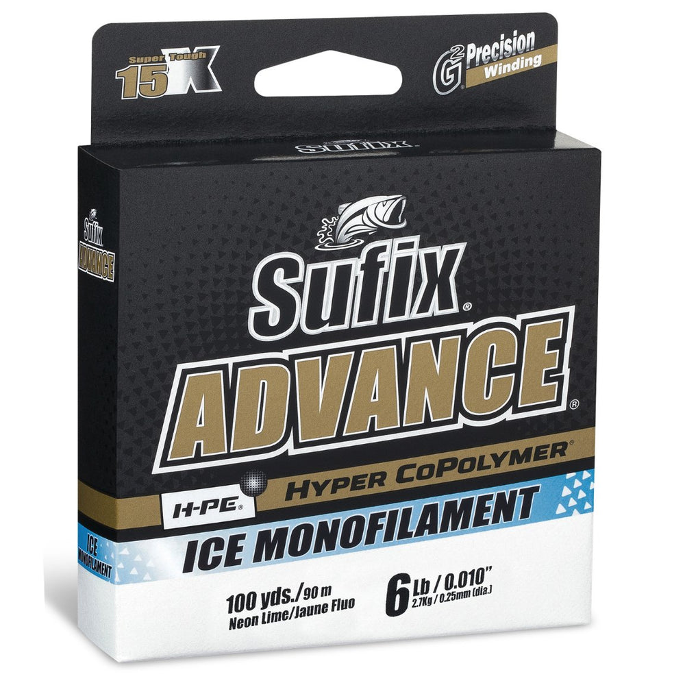 Sufix Advance Ice Monofilament 2lb / 100 Yards / Clear