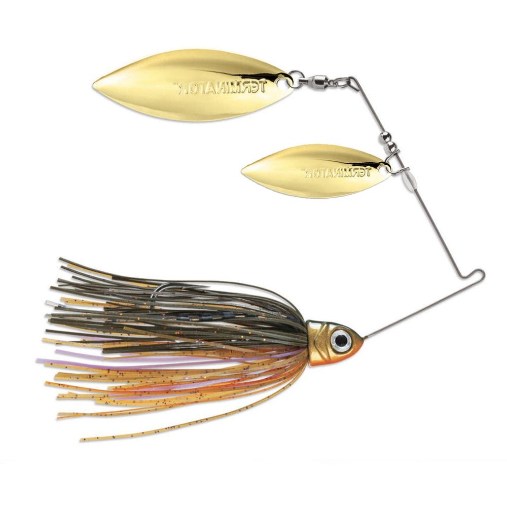 Terminator Pro Series Spinnerbait Double Willow Blades - Nickel/Gold / Sunny / 3/8 oz