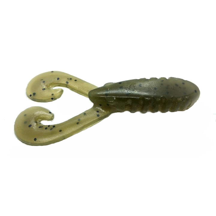 Venture Lures Twin Tail Grub Green Pumpkin / 3"