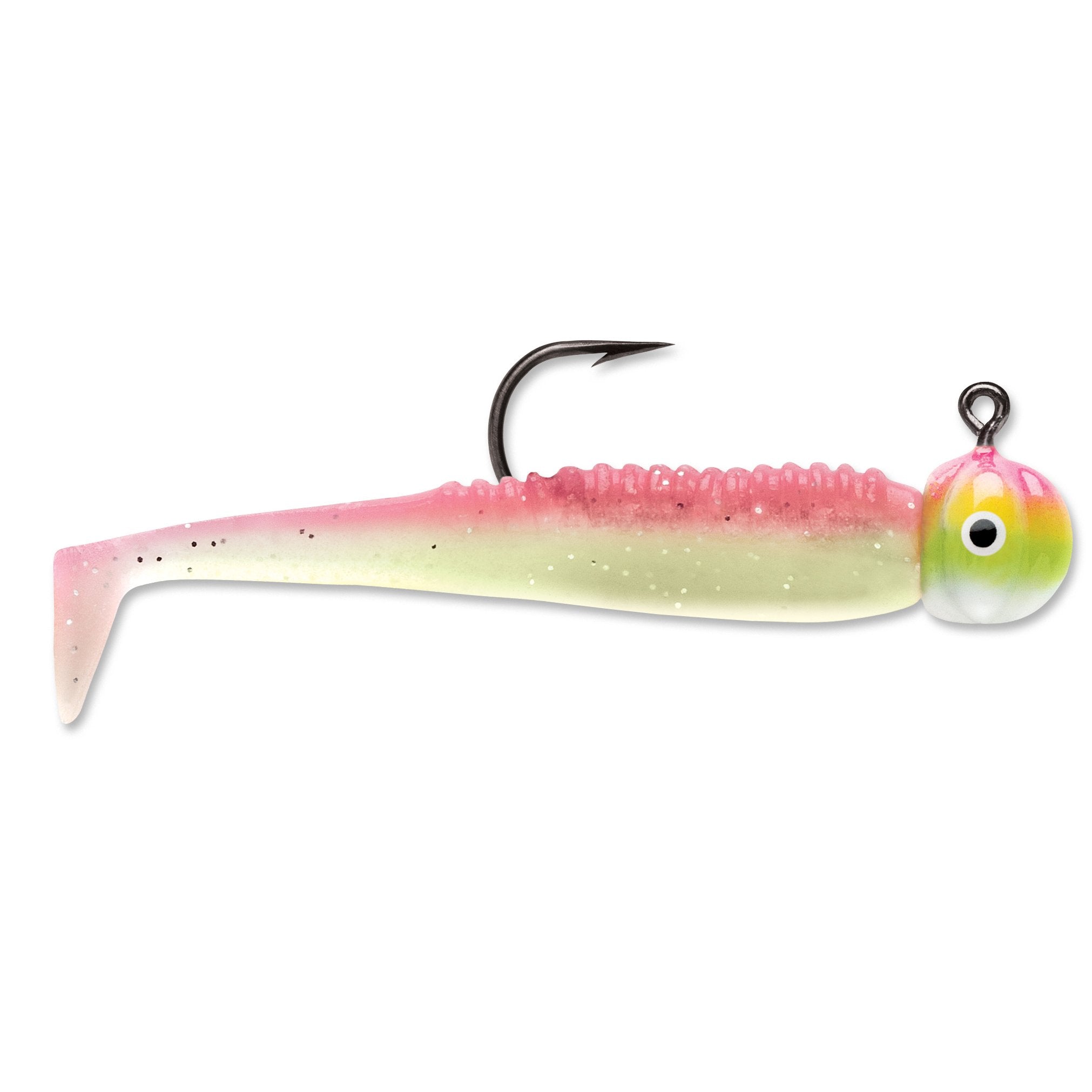 Wweixi 15pcs/set Luminous Paddle Tail Soft Grubs 50mm 1g Glow T Tail  Fishing Worm Lure Jig Head Soft Lure Bass Mandarin Fishing