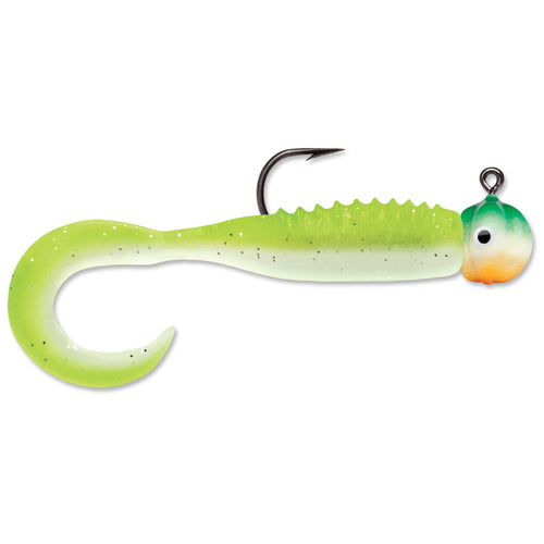 VMC Curl Tail Jig - 1/16 oz / Green Orange Glow