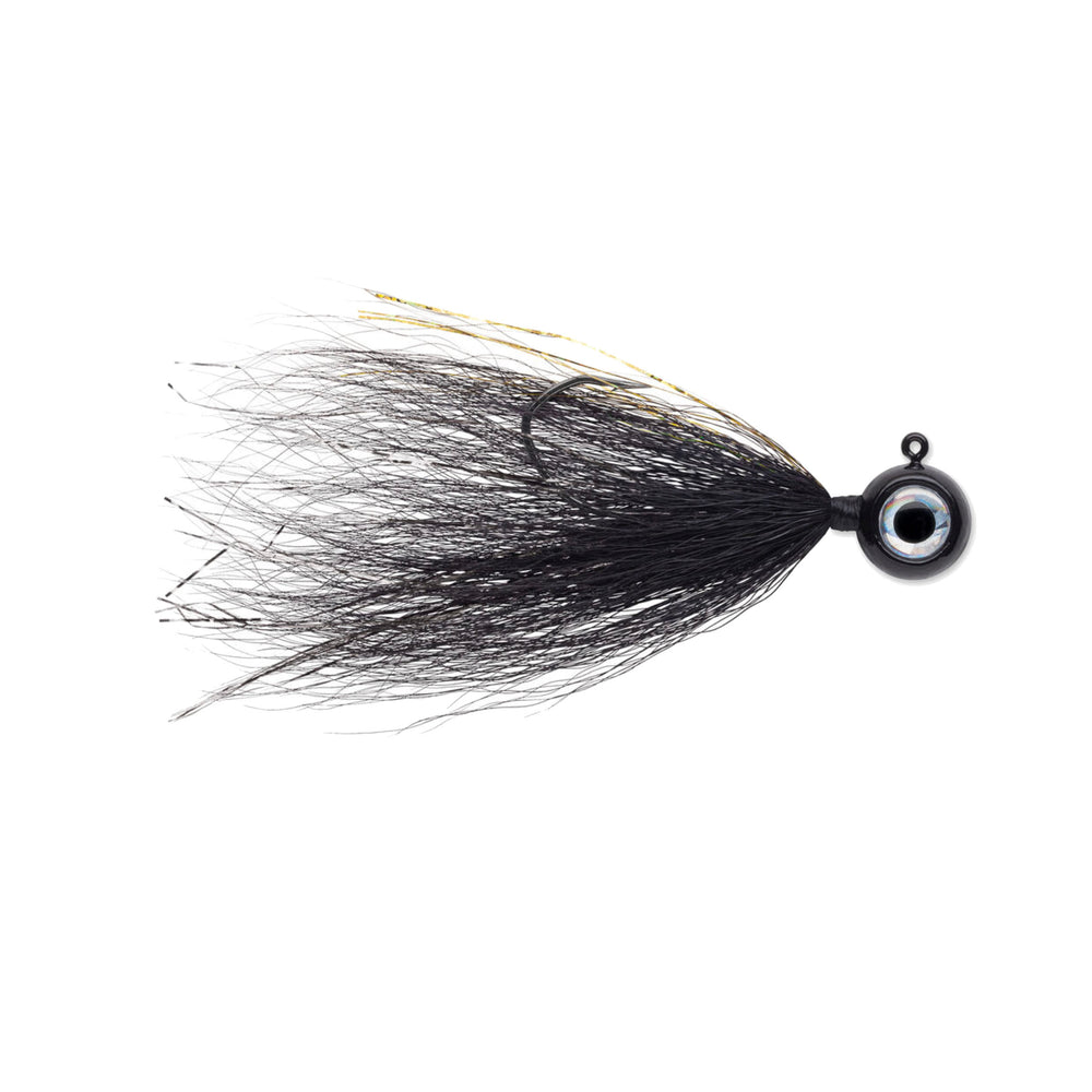Eupheng Bucktail Jigs, Glow in Dark UV Bucktail Fishing Jigs Hair