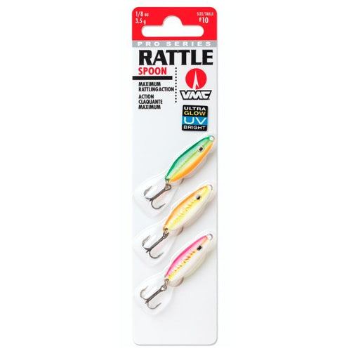 VMC Rattle Spoon Kit 1/16 oz / Glow UV Kit VMC Rattle Spoon Kit 1/16 oz / Glow UV Kit