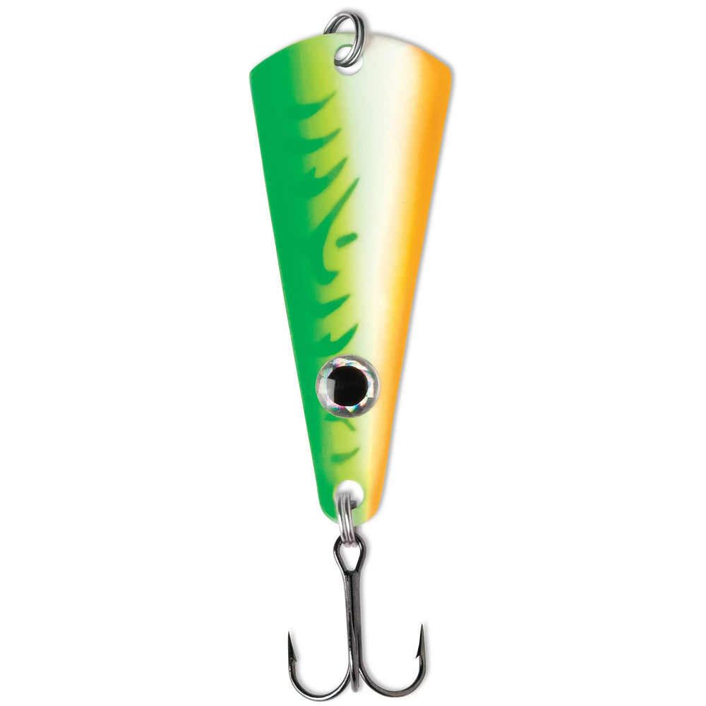 VMC Tingler Spoon 1/16 oz / Glow Green Fire UV