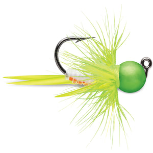 Tungsten BullFly Jig 1/32 oz / Green Orange Glow