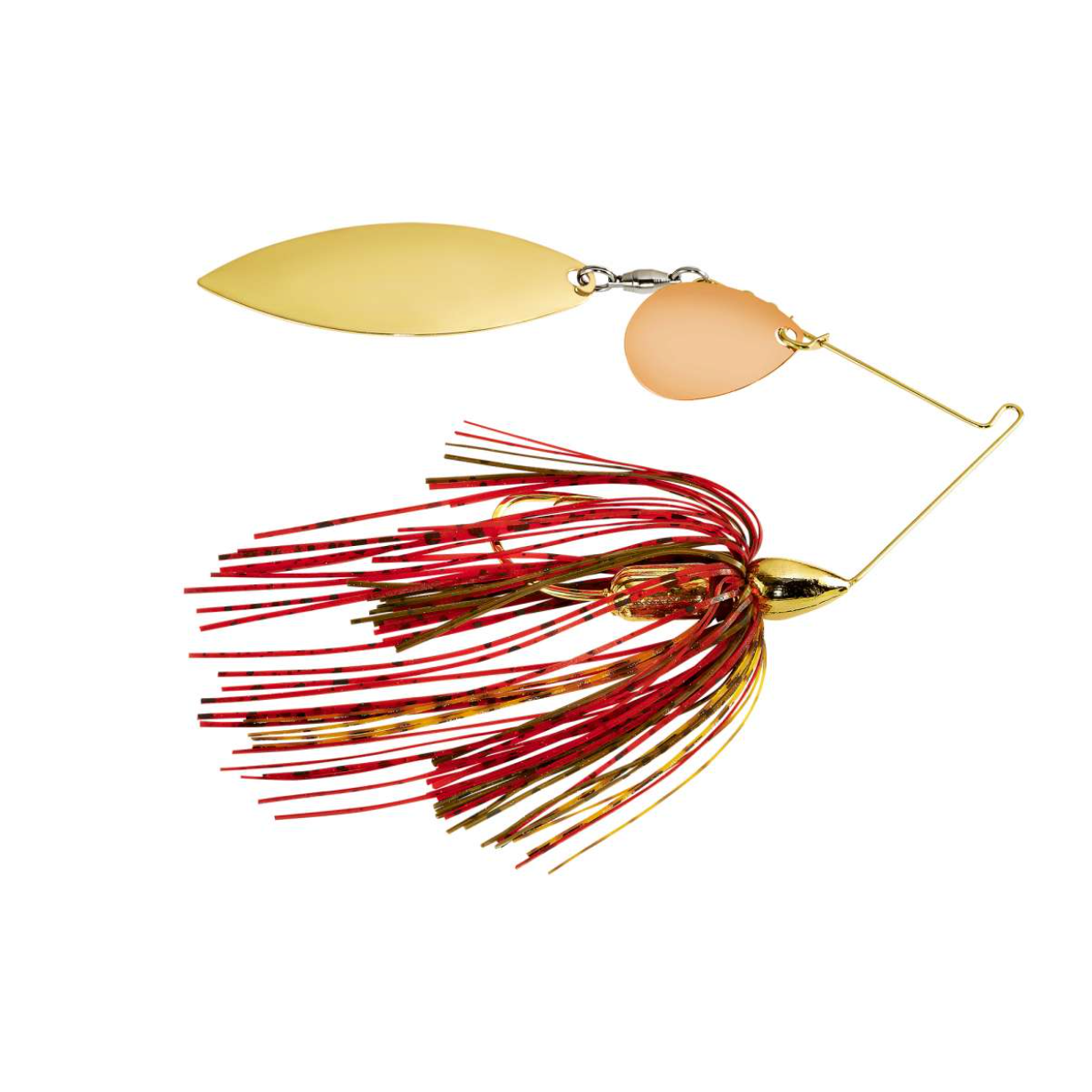 War Eagle Nickel Frame Tandem Willow Spinnerbait - White Silver