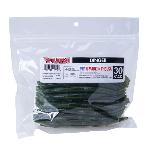 Yum Dinger Worm 5" - Bulk Pack Watermelon Seed / 30 Pack Yum Dinger Worm 5" - Bulk Pack Watermelon Seed / 30 Pack