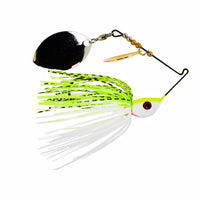 Bassman Spinnerbaits Compact Mag Willow 1/2 oz / White Chart Scale