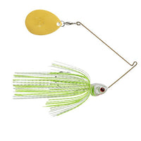 Booyah Covert Single Colorado Spinnerbait 1/2 oz / White Chartreuse Silver Scale/Pearl Chartreuse / #5