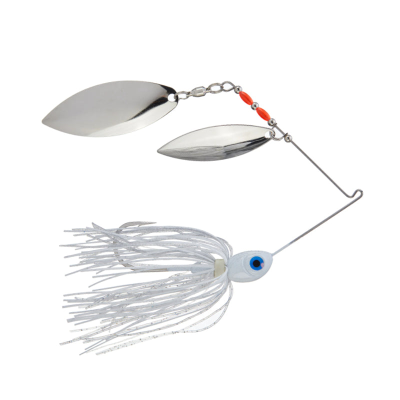 Cumberland Pro Lures HydroSpin Double Willow Spinnerbait - EOL 3/8 oz / White Ice