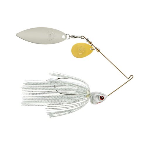 Booyah Covert Colorado Willow Blades Spinnerbait 1/2 oz / White Silver Scale / Gold Colorado/Nickel Willow Booyah Covert Colorado Willow Blades Spinnerbait 1/2 oz / White Silver Scale / Gold Colorado/Nickel Willow