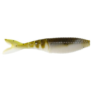 Zako Swimbait 4" / Green Pumpkin White Laminate