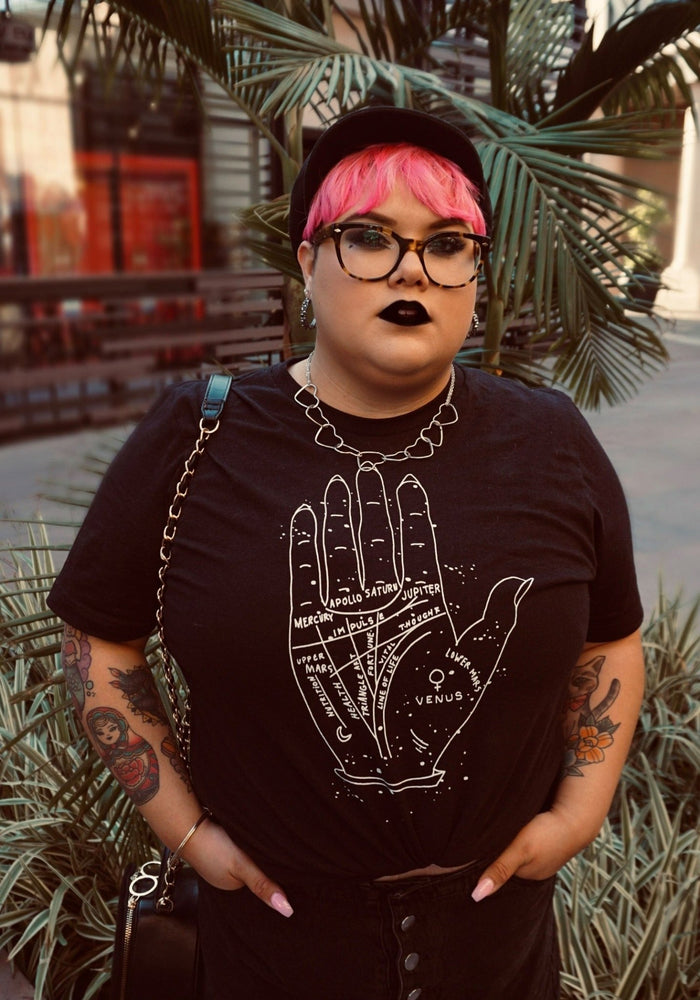Palm Reader Tee by kaeraz, Womens Printed Tees, Southwest Mystical Witchy  Shirts