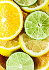 Orange, Lemon and lime are good with matcha