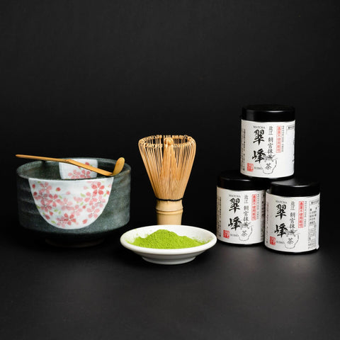 matcha tea set matcha whisk matcha bowl and chashaku