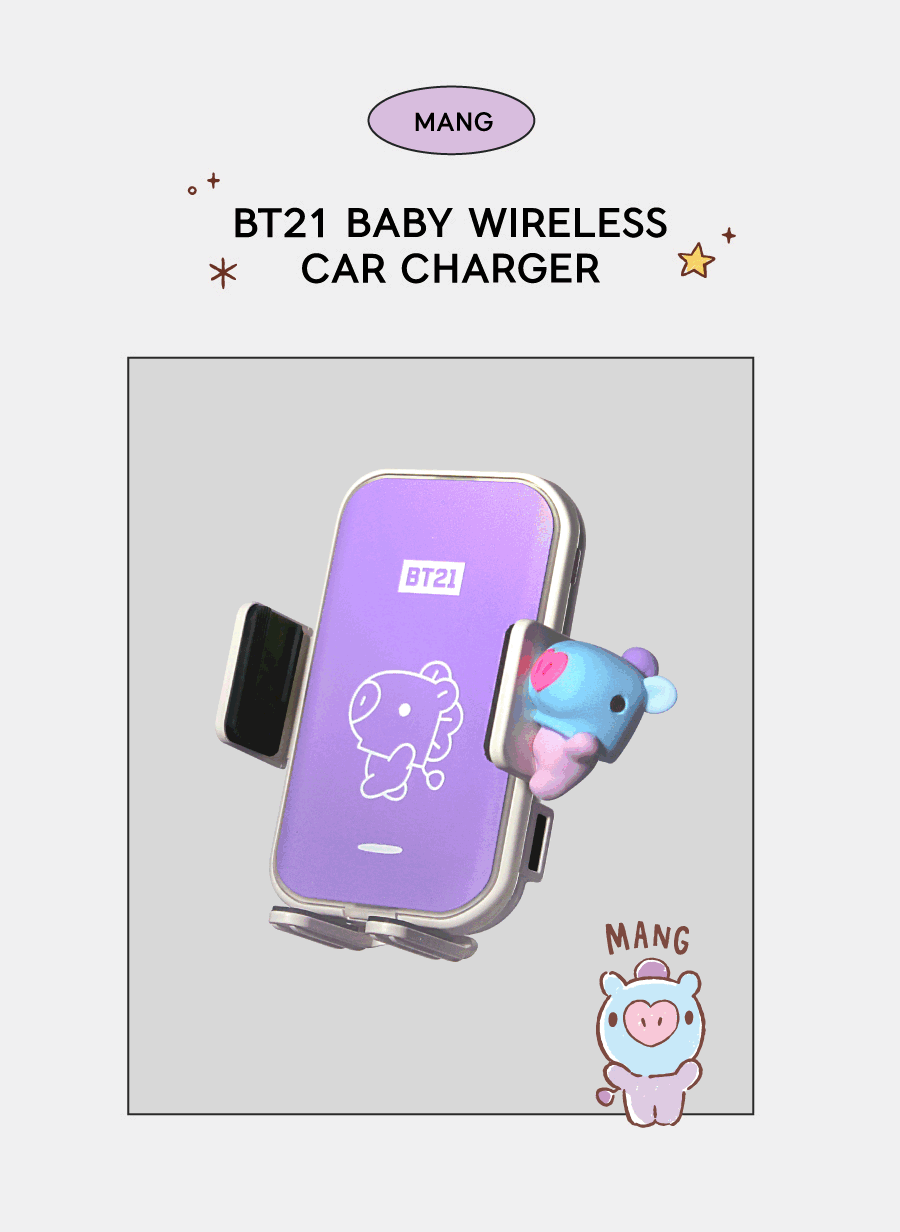 BT21 BABY Fast Wireless Car Charger